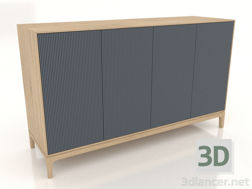 Modelo 3d Móvel de TV FARGO com fachadas fresadas 1600x500x950 mm (ardósia, carvalho clarificado, opção 3) - preview Modelo 3d Móvel de TV FARGO com fachadas fresadas 1600x500x950 mm (ardósia, carvalho clarificado, opção 3) - preview
