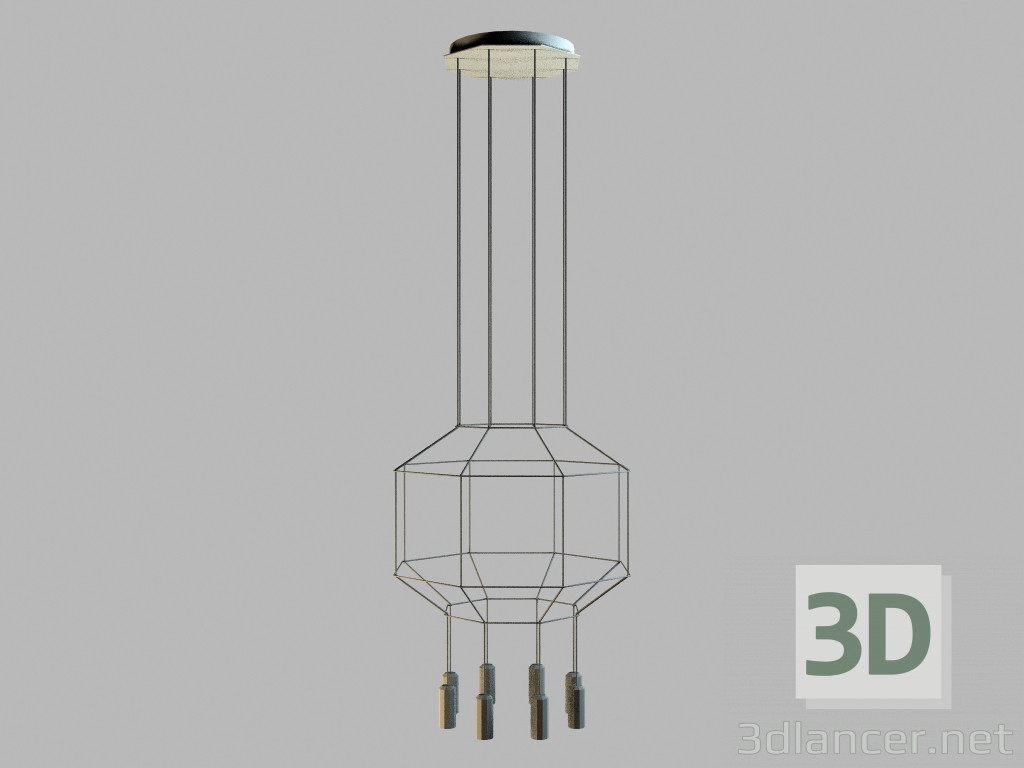 3d model Lámpara colgante 0302 - vista previa