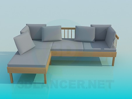 3d model Sofá - vista previa