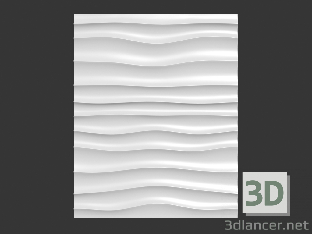3D modeli Dekoratif Panel Bozuk - önizleme
