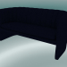 modello 3D Mocassino doppio divano (SC25, H 75cm, 150x65cm, Velvet 9 Midnight) - anteprima