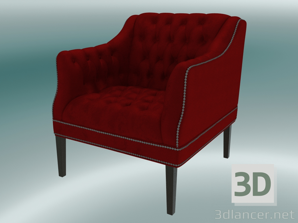 modèle 3D Fauteuil Bristol (Rouge) - preview