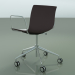 3D Modell Stuhl 0213 (5 Räder, mit Armlehnen, Chrom, zweifarbiges Polypropylen) - Vorschau