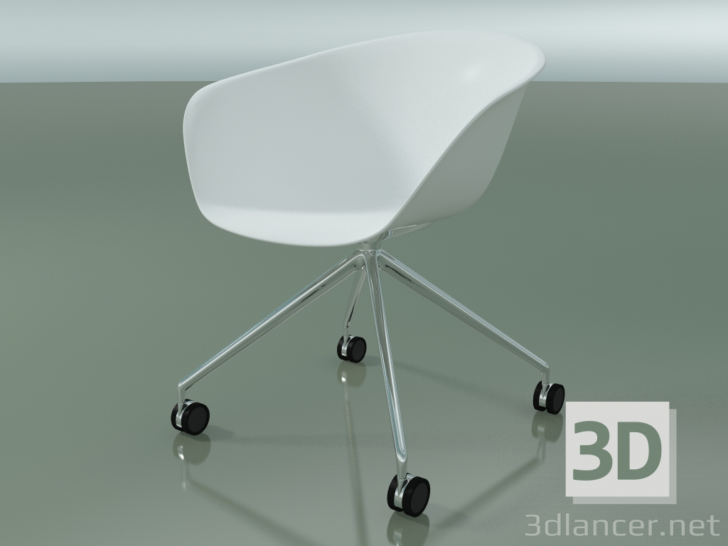 modèle 3D Chaise 4207 (4 roulettes, PP0001) - preview