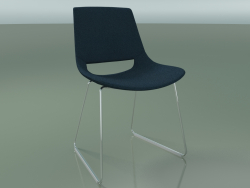 Stuhl 1212 (auf Kufen, Stoffpolster, CRO)