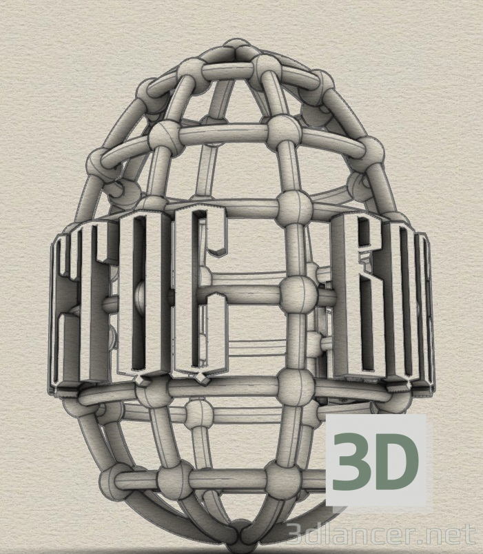 modello 3D Uovo di Pasqua russo - anteprima