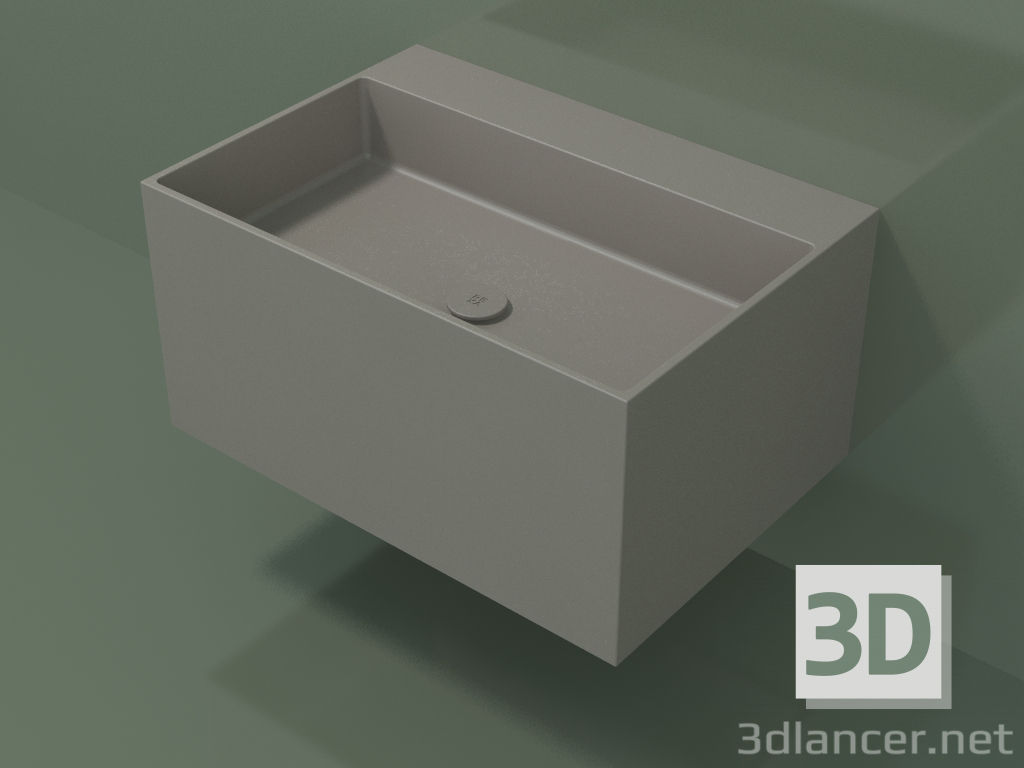 modello 3D Lavabo sospeso (02UN42302, Clay C37, L 72, P 50, H 36 cm) - anteprima