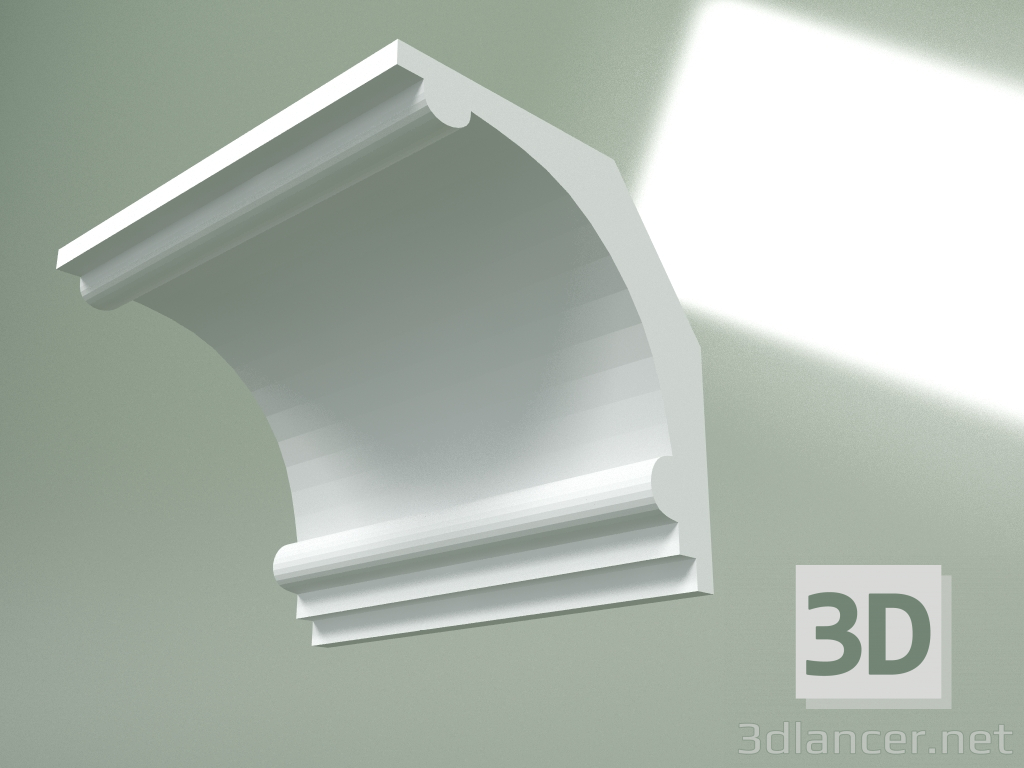 modello 3D Cornicione in gesso (zoccolo a soffitto) KT320 - anteprima