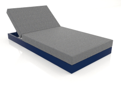Bett mit Rückenlehne 100 (Nachtblau)