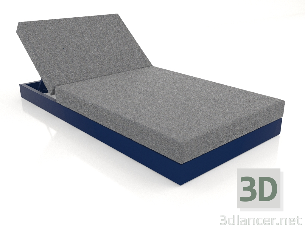 3D Modell Bett mit Rückenlehne 100 (Nachtblau) - Vorschau