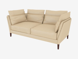 Double leather sofa