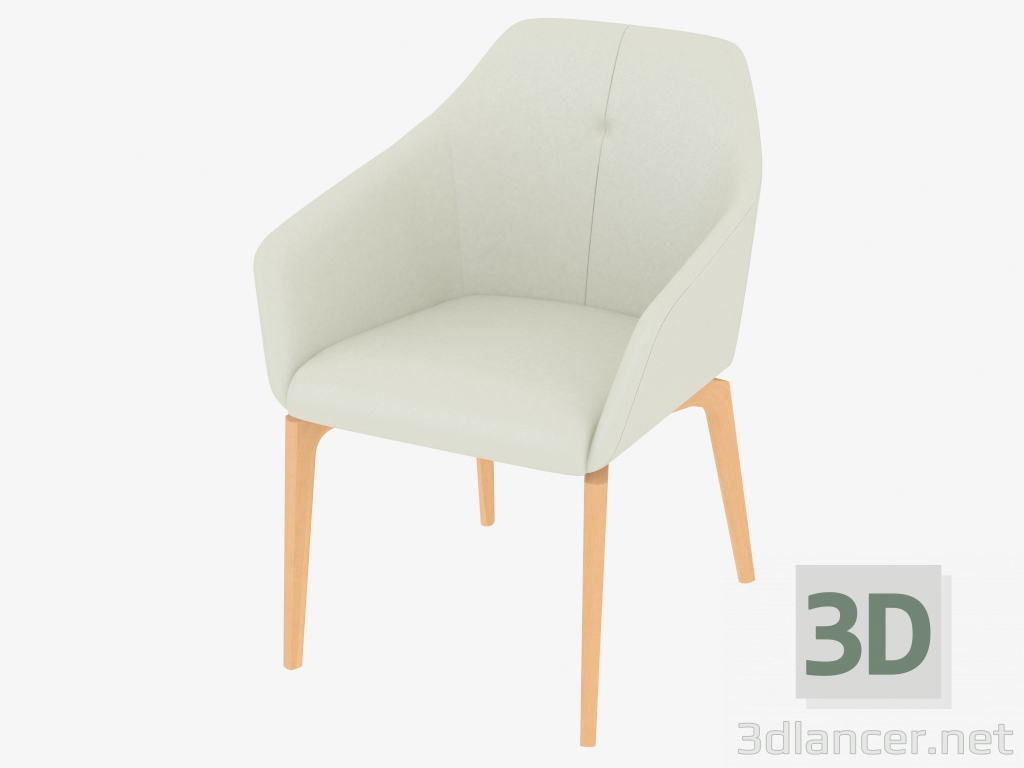 3D Modell Stuhl mit Armlehnen DS-279-01 - Vorschau