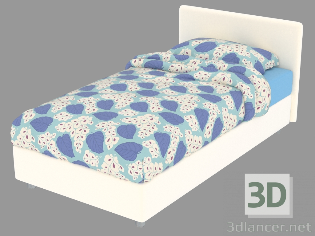 3d модель Кровать односпальная с секцией для хранения Notturno – превью