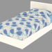 3d модель Ліжко односпальне з секцією для зберігання Notturno – превью