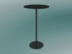 Table BON (9380-71 (⌀ 60cm), H 109cm, HPL noir, fonte noire)