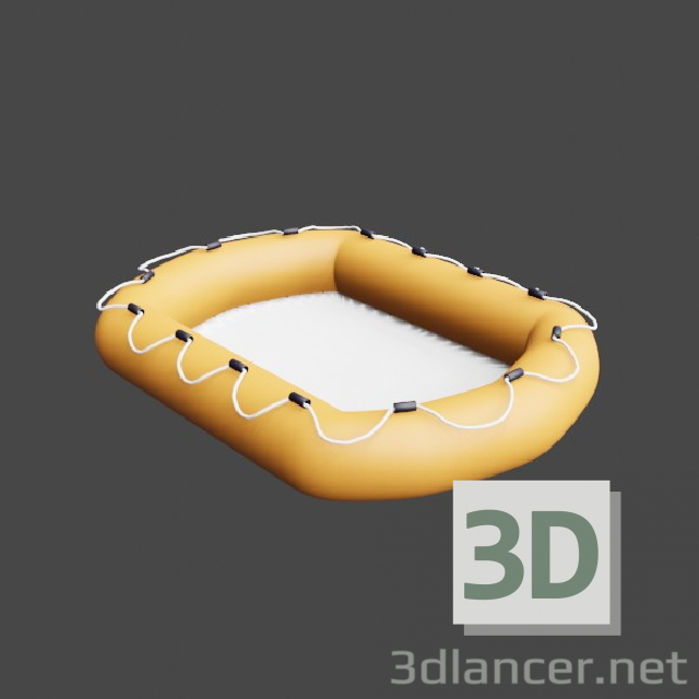3d Life raft model buy - render
