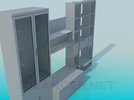 modelo 3D unidad de pared - escuchar modelo 3D unidad de pared - escuchar