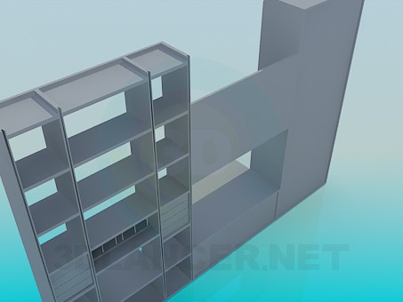 modelo 3D unidad de pared - escuchar modelo 3D unidad de pared - escuchar