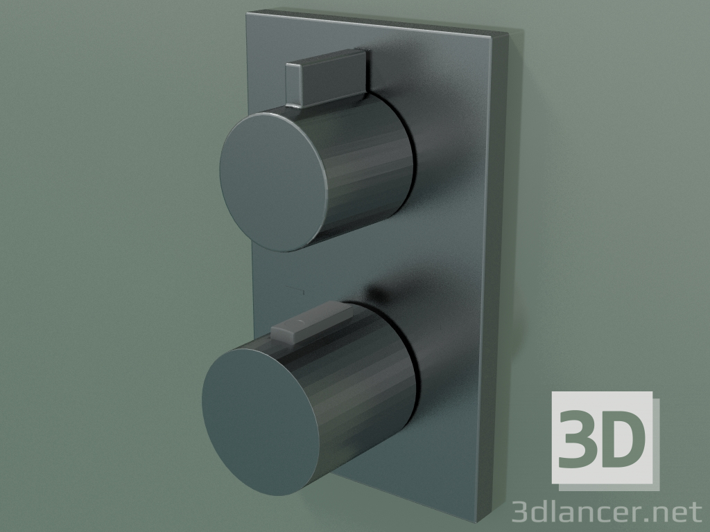 3D Modell Eingebauter Thermostat für Dusche und Bad mit zwei Auslasspunkten (36 426 670-990010) - Vorschau