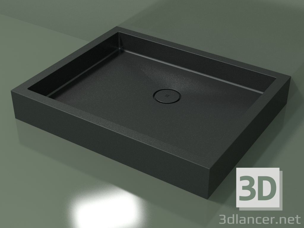 modello 3D Piatto doccia Alto (30UA0128, Deep Nocturne C38, 100x80 cm) - anteprima