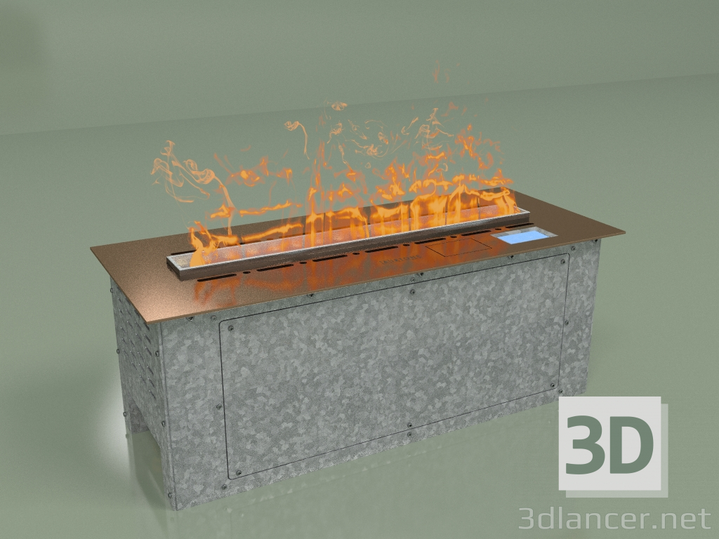 3D modeli Buharlı şömine Vepo 600 (pembe altın aynalı) - önizleme