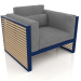 3d model Lounge chair with a high back (Night blue) - preview