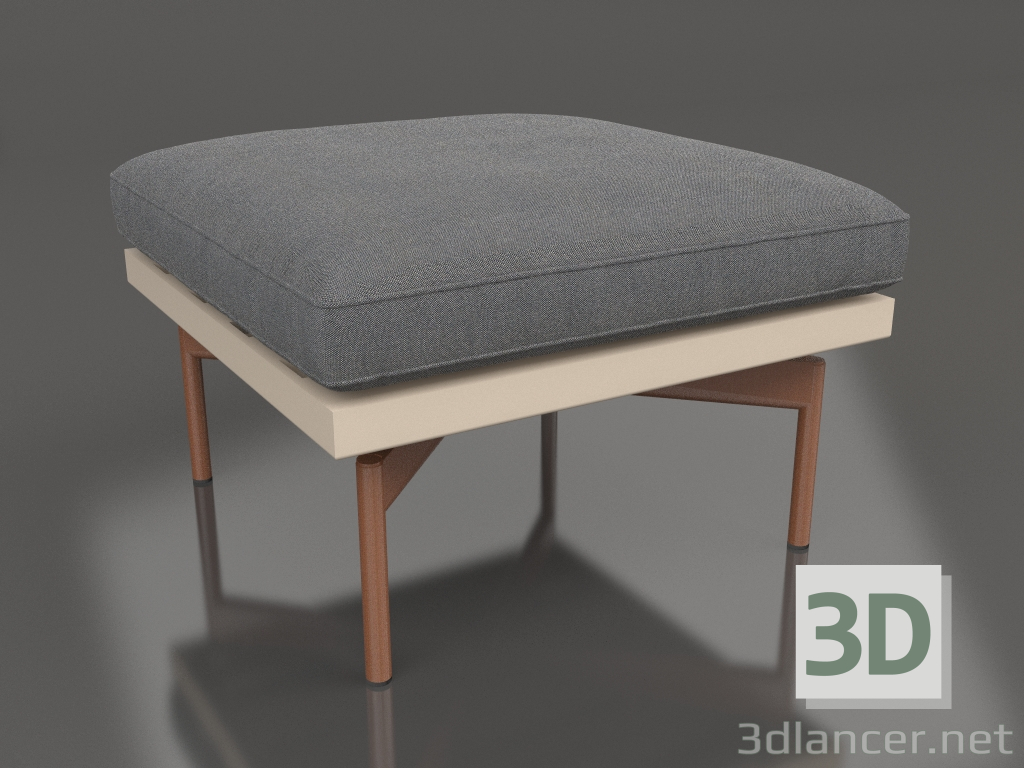 3D modeli Kulüp sandalyesi için puf (Kum) - önizleme