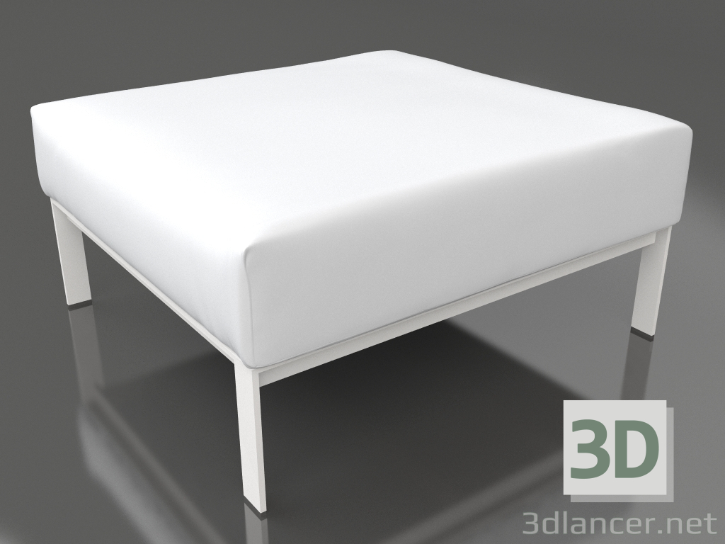 3D modeli Kanepe modülü puf (Beyaz) - önizleme
