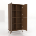 3d model Cabinet 5 1000x450x2000 mm (open, light walnut) - preview