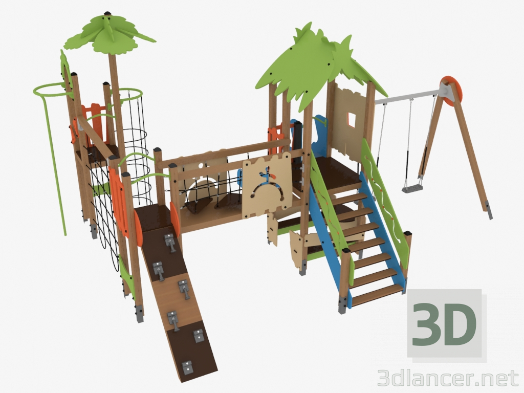 modello 3D Complesso di giochi per bambini (T1302) - anteprima