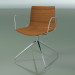 3d model Chair 0377 (swivel, with armrests, without upholstery, LU1, teak effect) - preview