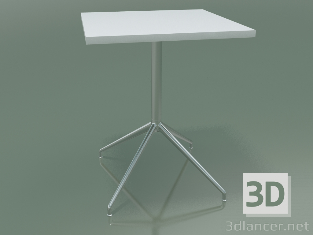 modèle 3D Table carrée 5706, 5723 (H 74 - 59x59 cm, étalée, Blanc, LU1) - preview
