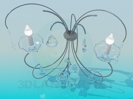 modelo 3D Lámpara de pared con candelabros - escuchar modelo 3D Lámpara de pared con candelabros - escuchar
