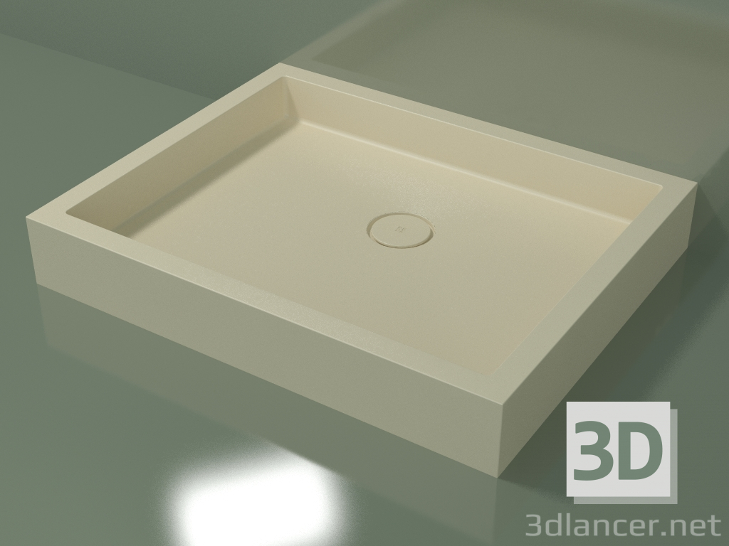 3D modeli Duş teknesi Alto (30UA0128, Bone C39, 100x80 cm) - önizleme