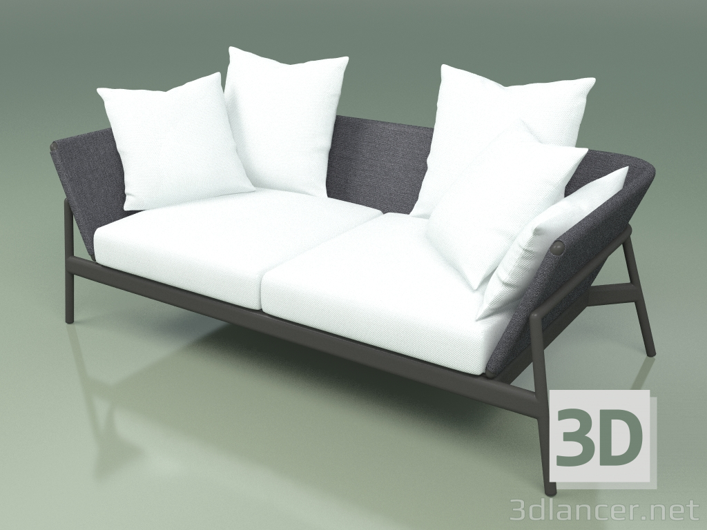 3D Modell Sofa 002 (Metal Smoke, Batyline Grey) - Vorschau
