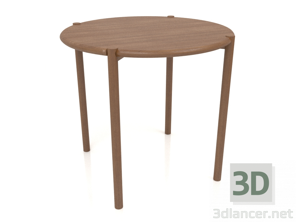 3 डी मॉडल डाइनिंग टेबल DT 08 (गोल सिरे) (D=820x754, लकड़ी की भूरी रोशनी) - पूर्वावलोकन