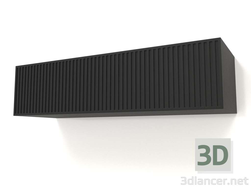 modello 3D Mensola pensile ST 06 (1 anta grecata, 1000x315x250, legno nero) - anteprima
