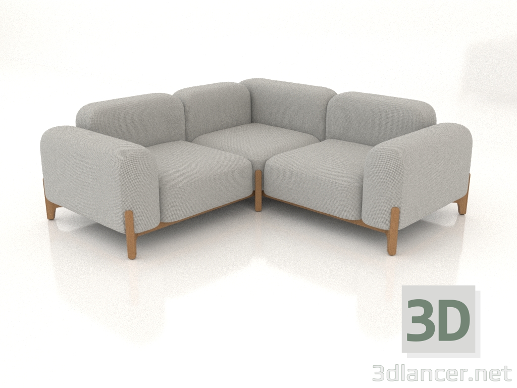 modèle 3D Canapé modulable (composition 23) - preview