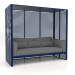 3d model Al Fresco sofa with aluminum frame and high back (Night blue) - preview