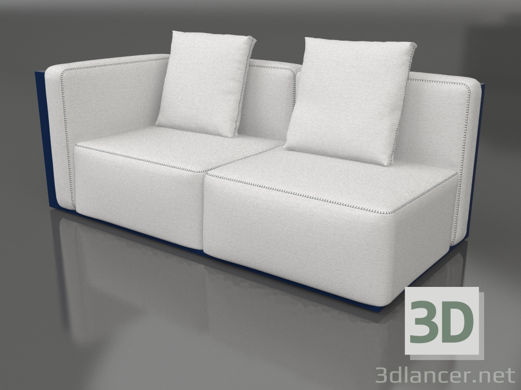 modello 3D Modulo divano, sezione 1 sinistra (Blu notte) - anteprima