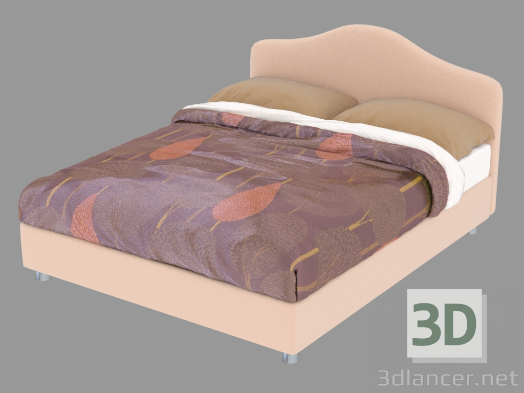 3 डी मॉडल डबल बेड पेयोनिया - पूर्वावलोकन