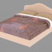 3D modeli Çift kişilik yatak Peonia - önizleme
