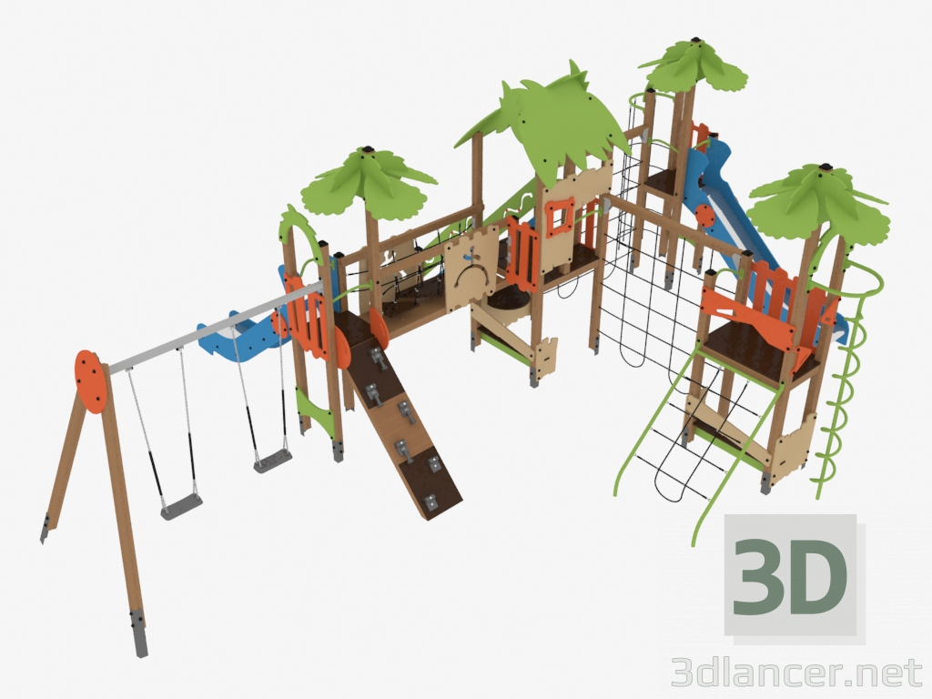 3d модель Детский игровой комплекс (Т1402) – превью