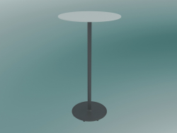 Table BON (9380-71 (⌀ 60cm), H 109cm, HPL white, cast iron gray aluminum)