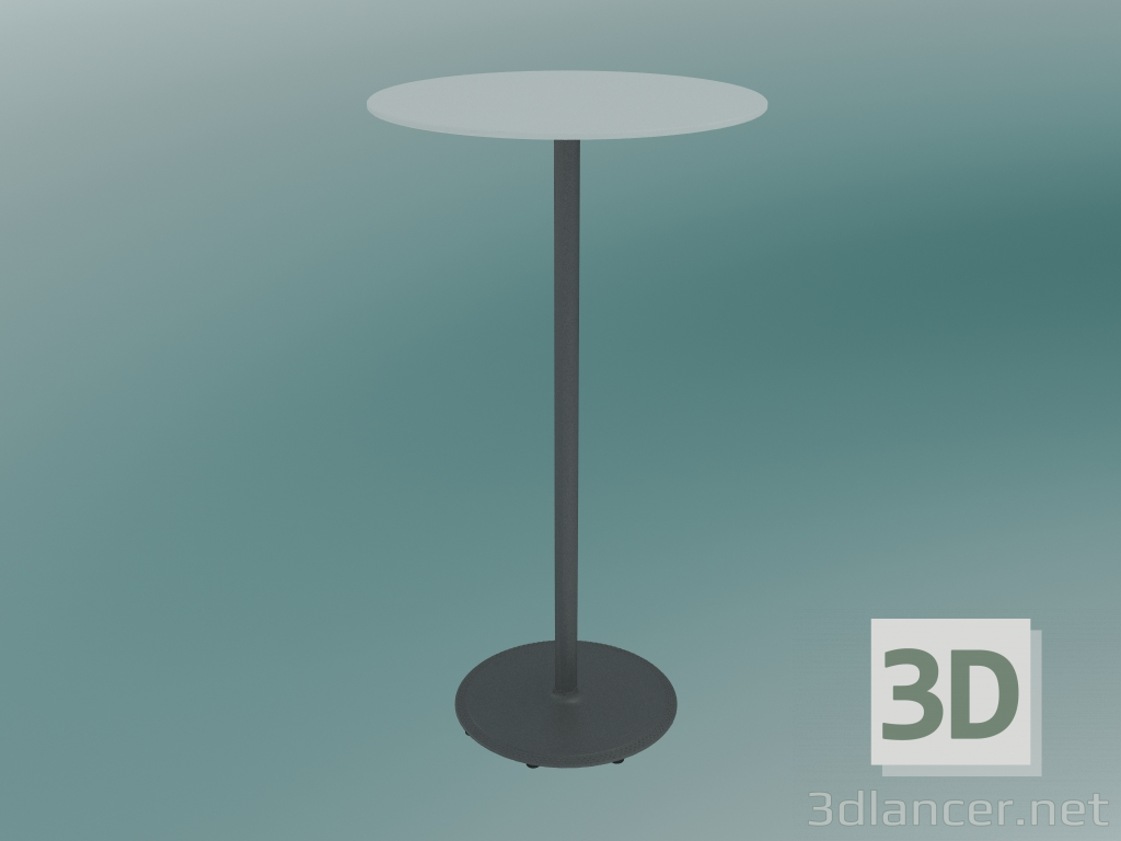3 डी मॉडल टेबल बॉन (9380-71 (ON 60 सेमी), एच 109 सेमी, एचपीएल सफेद, कच्चा लोहा ग्रे एल्यूमीनियम) - पूर्वावलोकन