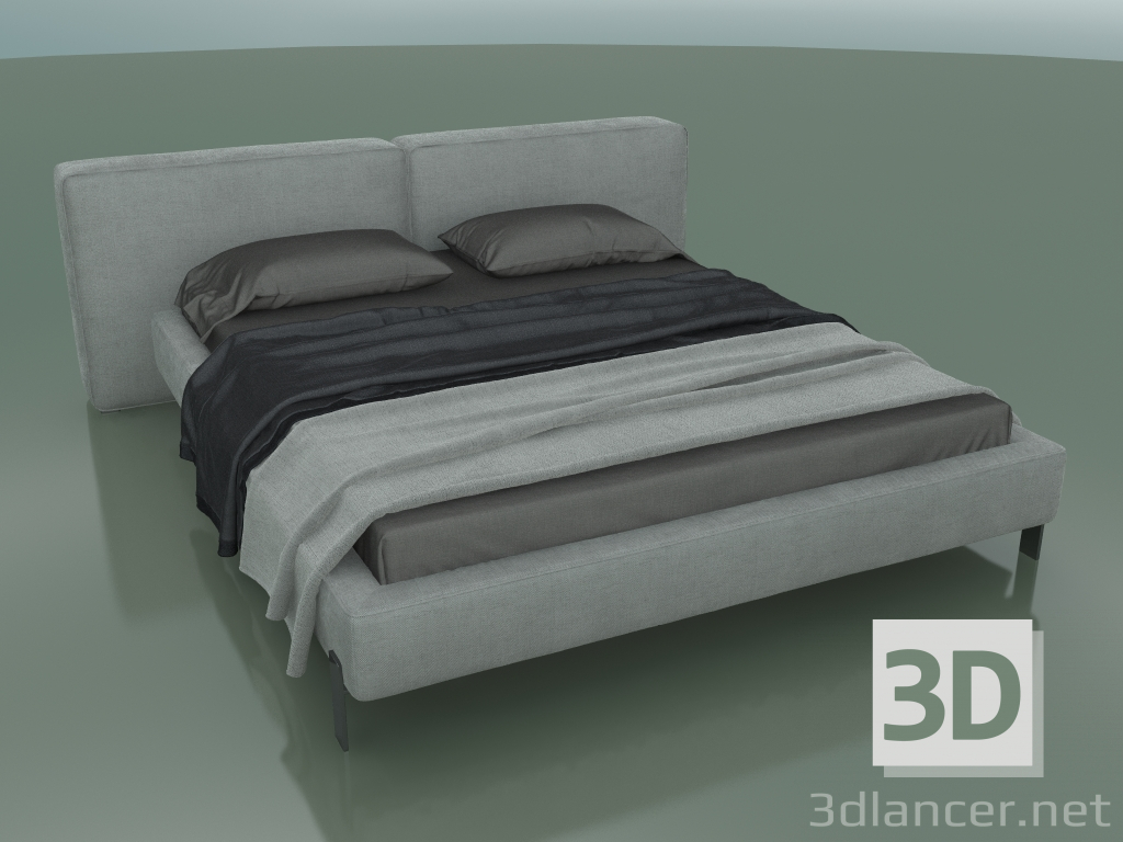 3D Modell Vogue Doppelbett für eine Matratze 1600 x 2000 (2220 x 2370 x 780, 222VOG-237) - Vorschau
