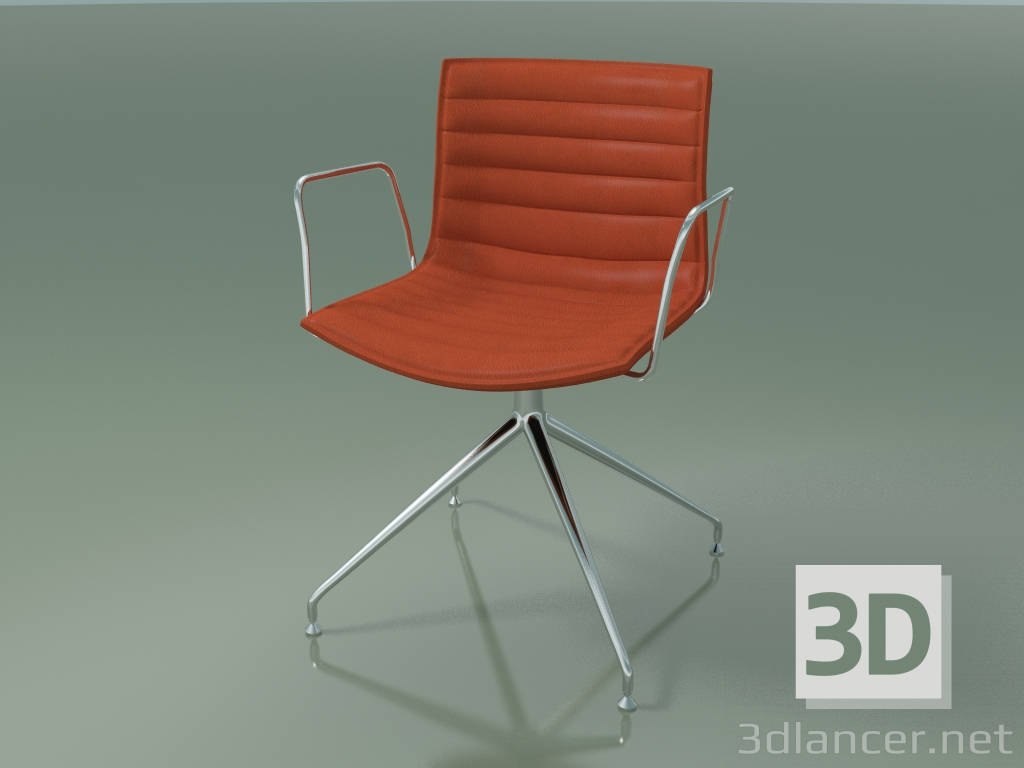 3D modeli Sandalye 0375 (döner, kolçaklı, dolgulu, LU1) - önizleme