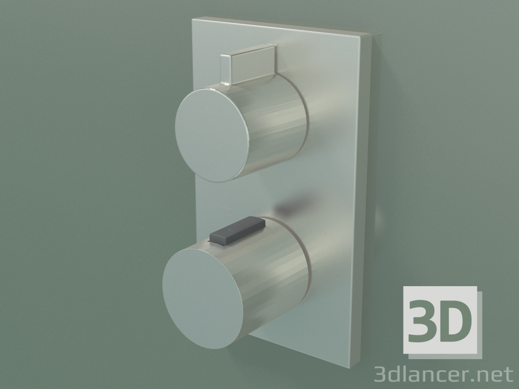 modèle 3D Thermostat intégré pour douche et bain, sortie simple (36425670-060010) - preview