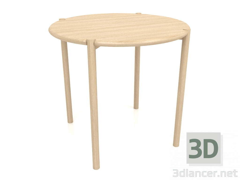 3d model Dining table DT 08 (rounded end) (D=820x754, wood white) - preview