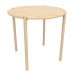 3 डी मॉडल डाइनिंग टेबल DT 08 (गोल सिरे) (D=820x754, लकड़ी सफेद) - पूर्वावलोकन